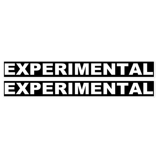 EXPERIMENTAL Placard | FAR 45.23(b) Compliant EXPERIMENTAL Placard | Black