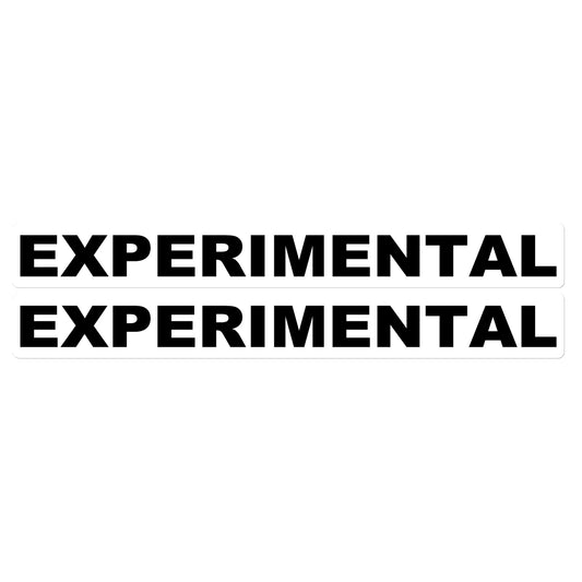 EXPERIMENTAL Placard | FAR 45.23(b) Compliant EXPERIMENTAL Placard | White