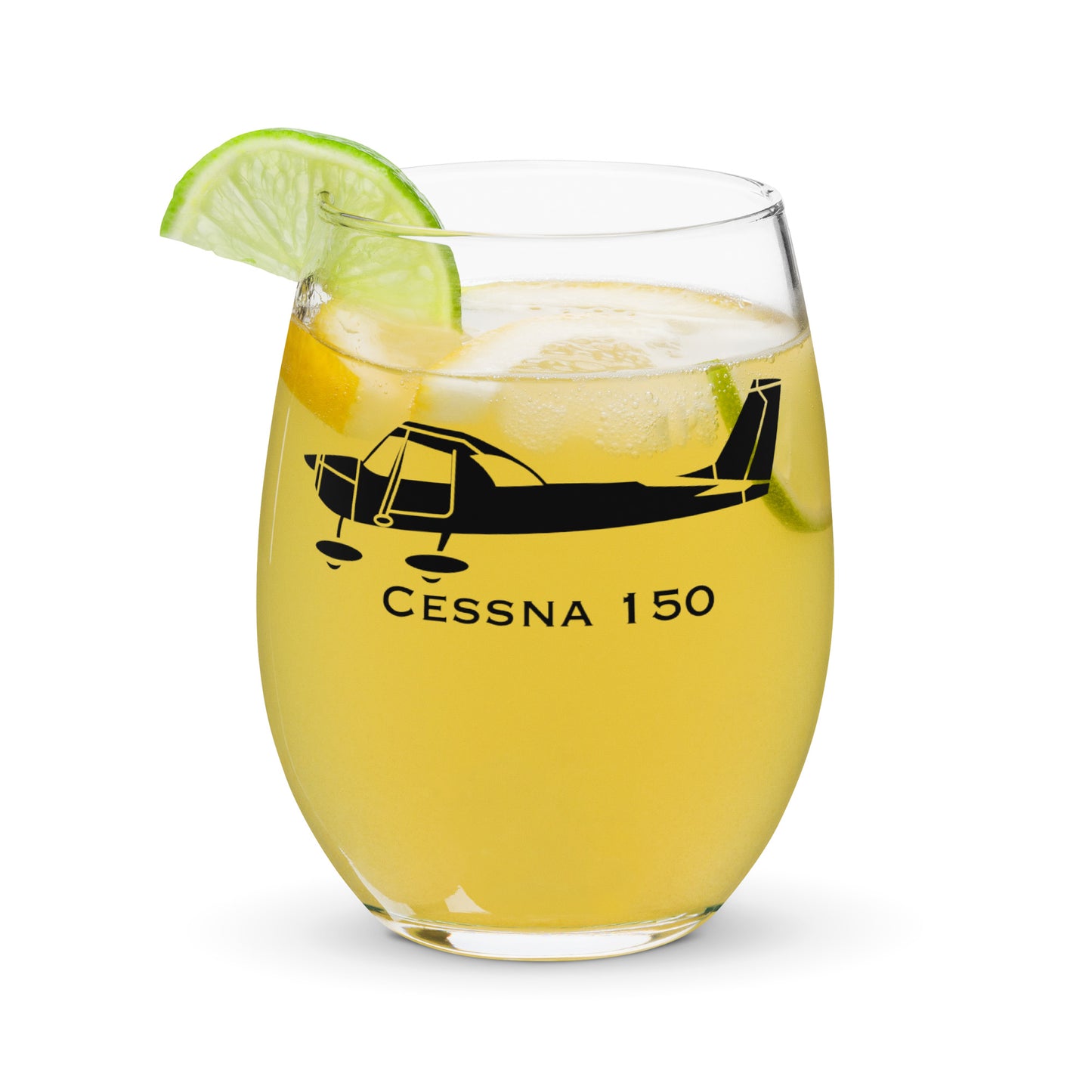 Cessna 150 Stemless Wine Glass, Tumbler