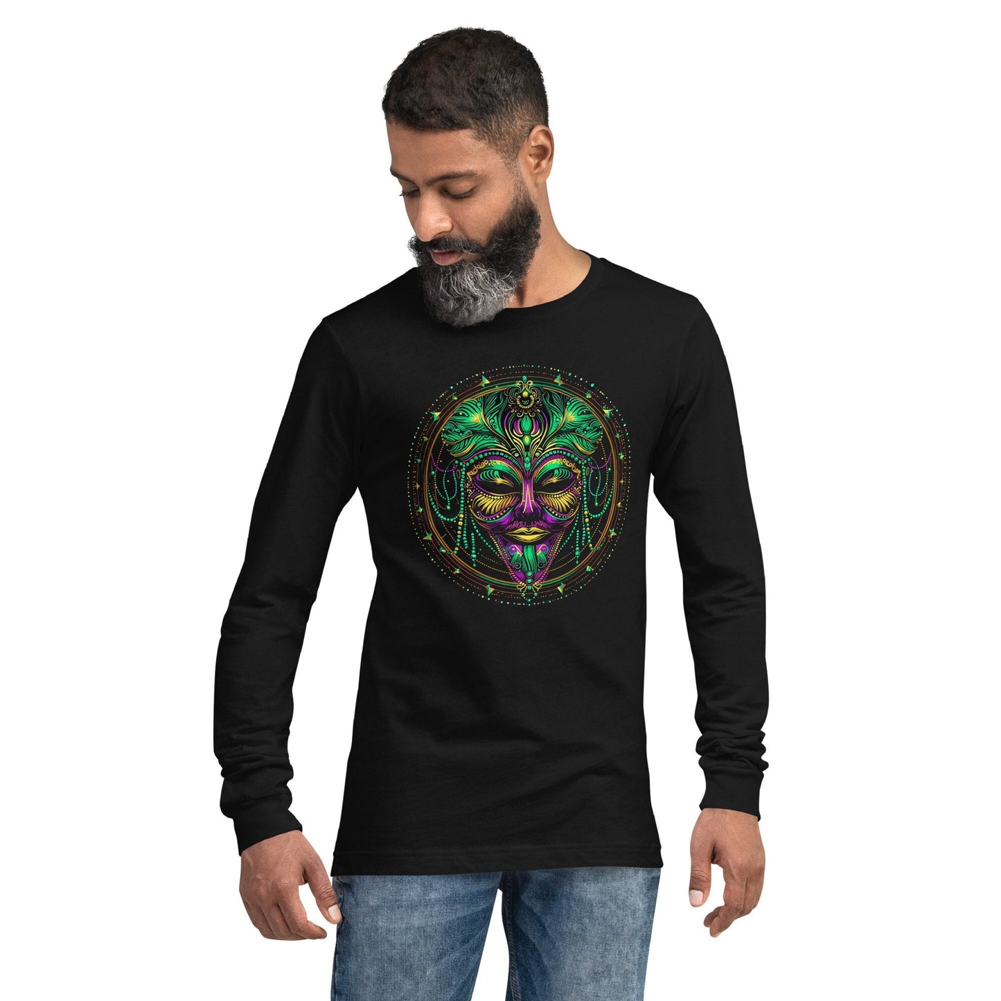 2024 Mens Long Sleve Mardi Gras T-shirt | Laissez les Bons Temps Rouler Tee