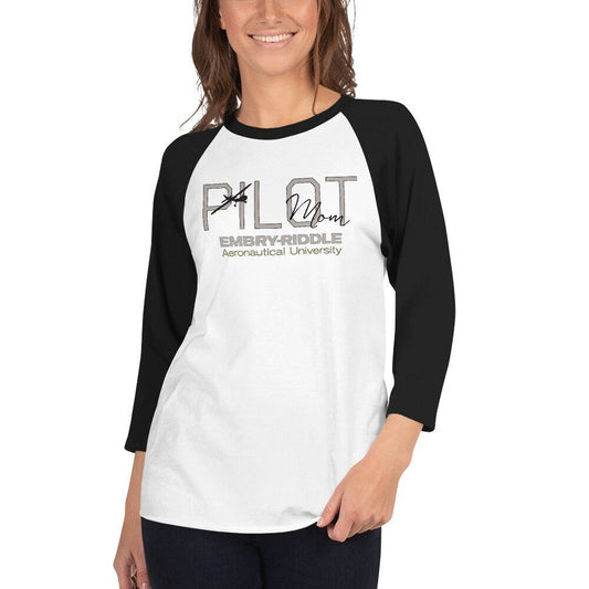 ERAU Pilot Mom 3/4 Sleeve T-shirt | Embry Riddle Aeronautical University Pilot