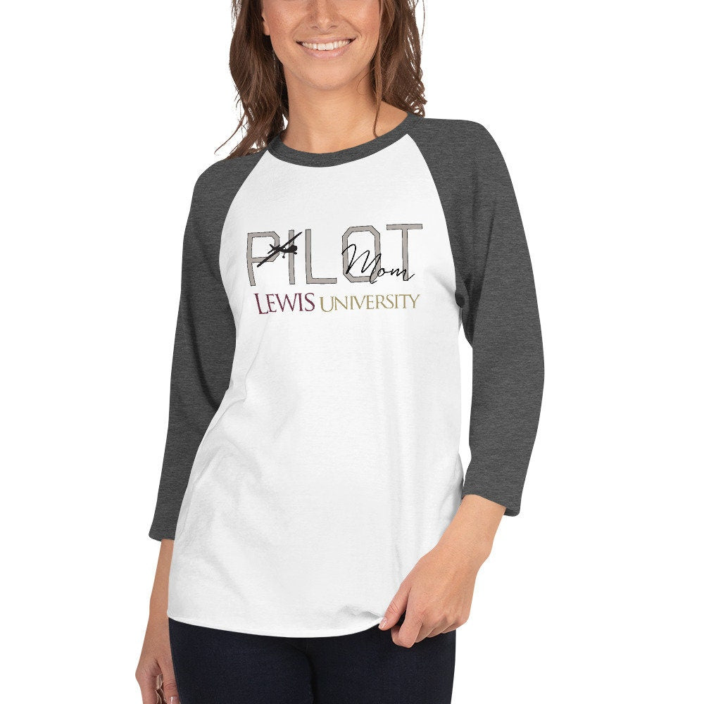 Lewis University Pilot Mom 3/4 sleeve shirt
