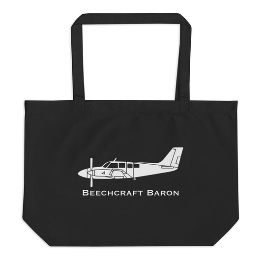 Beechcraft Baron BE-58 Airplane Organic Tote Bag BE58