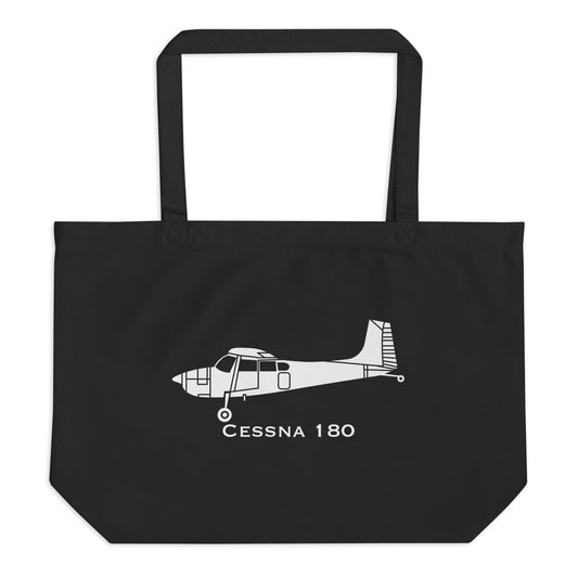 Cessna 180 Airplane Organic Tote Bag C180