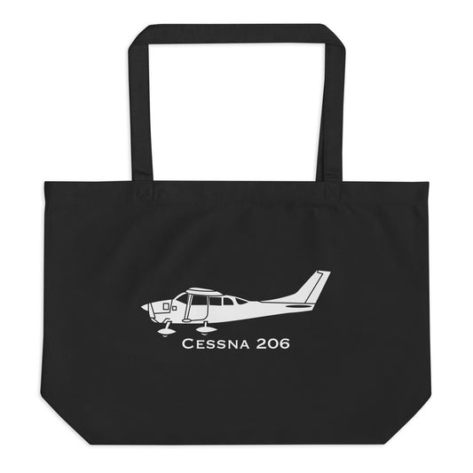 Cessna Cessna 206 Airplane Organic Tote Bag | C206