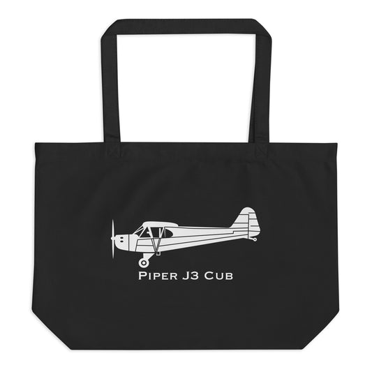 Piper J3 Cub Organic Tote Bag | Airplane Gear Bag | J3 Piper Cub Backpack