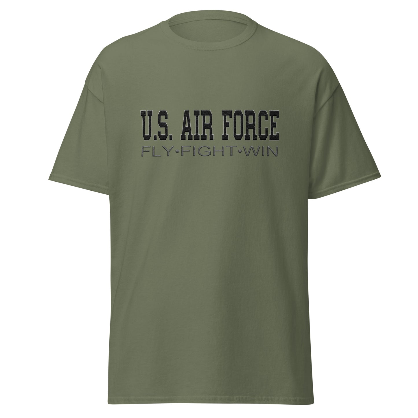 US Air Force Fly-Fight-Win Textured Monochromatic Unisex T-Shirt