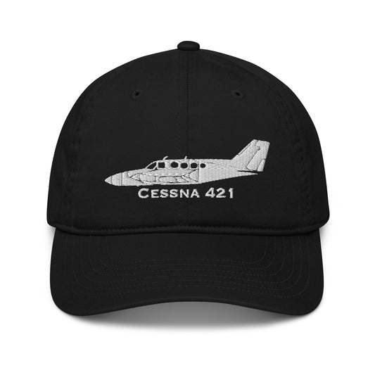 Cessna 421 Embroidered Airplane Hat | Twin Cessna 421