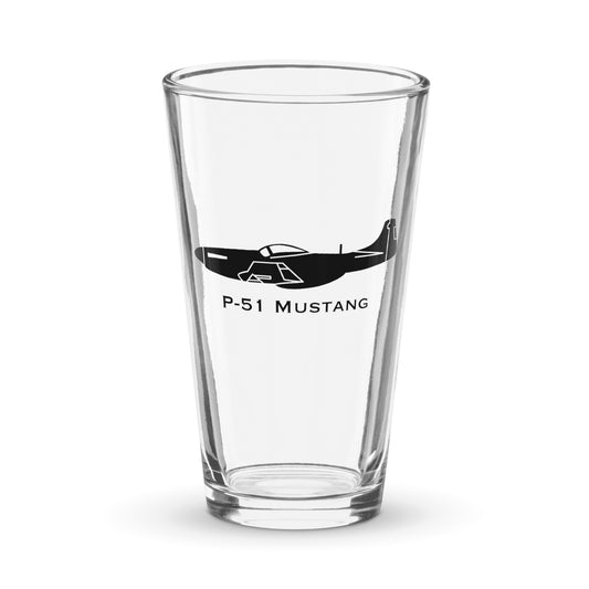 Custom North American P-51 Mustang Pint Glass