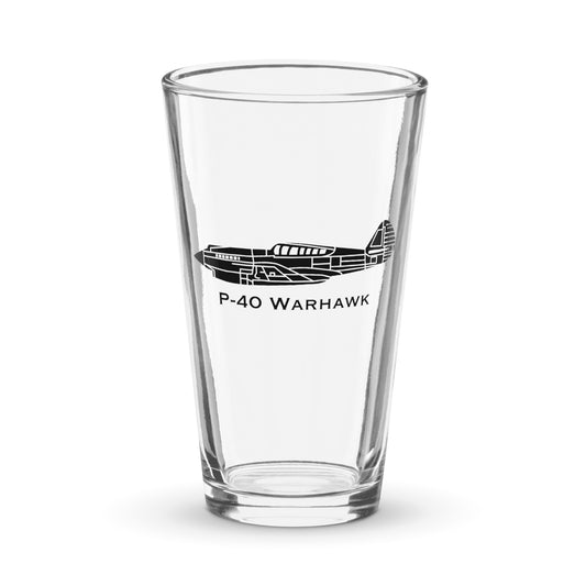 Custom Curtiss P-40 Warhawk Pint Glass