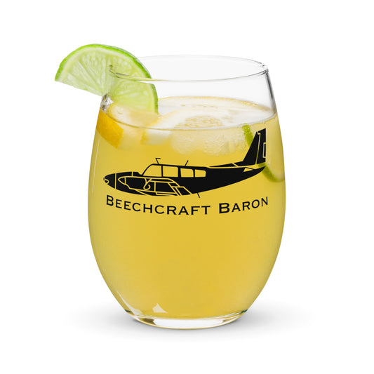 Beechcraft Baron BE-55 Stemless Wine Glass, Tumbler