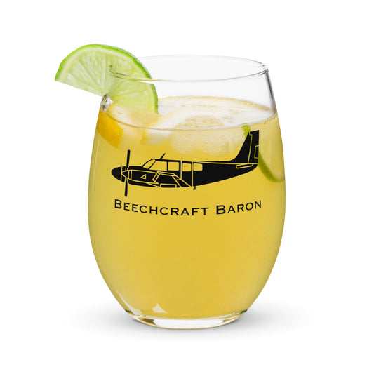 Beechcraft Baron BE-58 Stemless Wine Glass, Tumbler