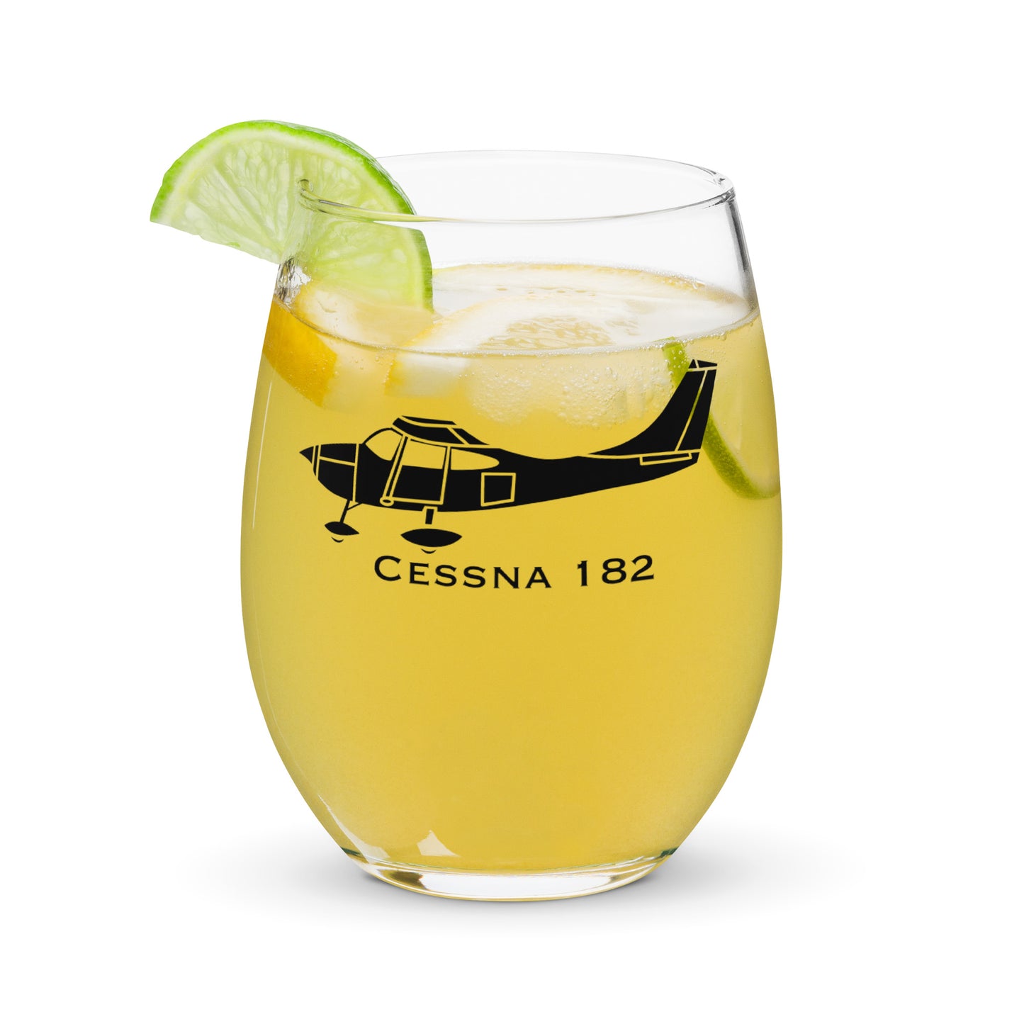 Cessna 182 Stemless Wine Glass, Tumbler