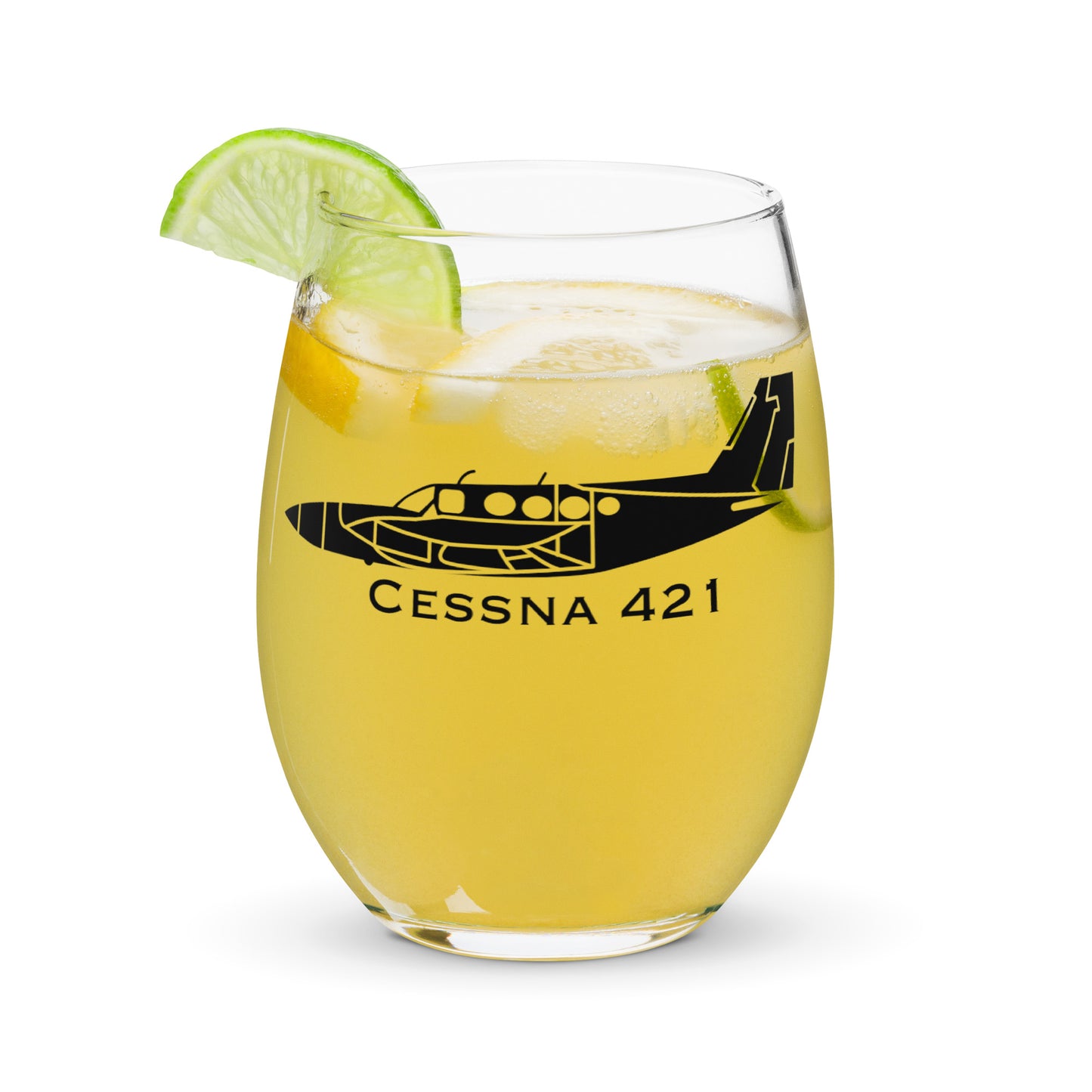 Cessna 421 Twin Cessna Stemless Wine Glass, Tumbler