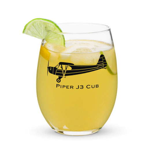 Piper J3 Cub Stemless Wine Glass, Tumbler