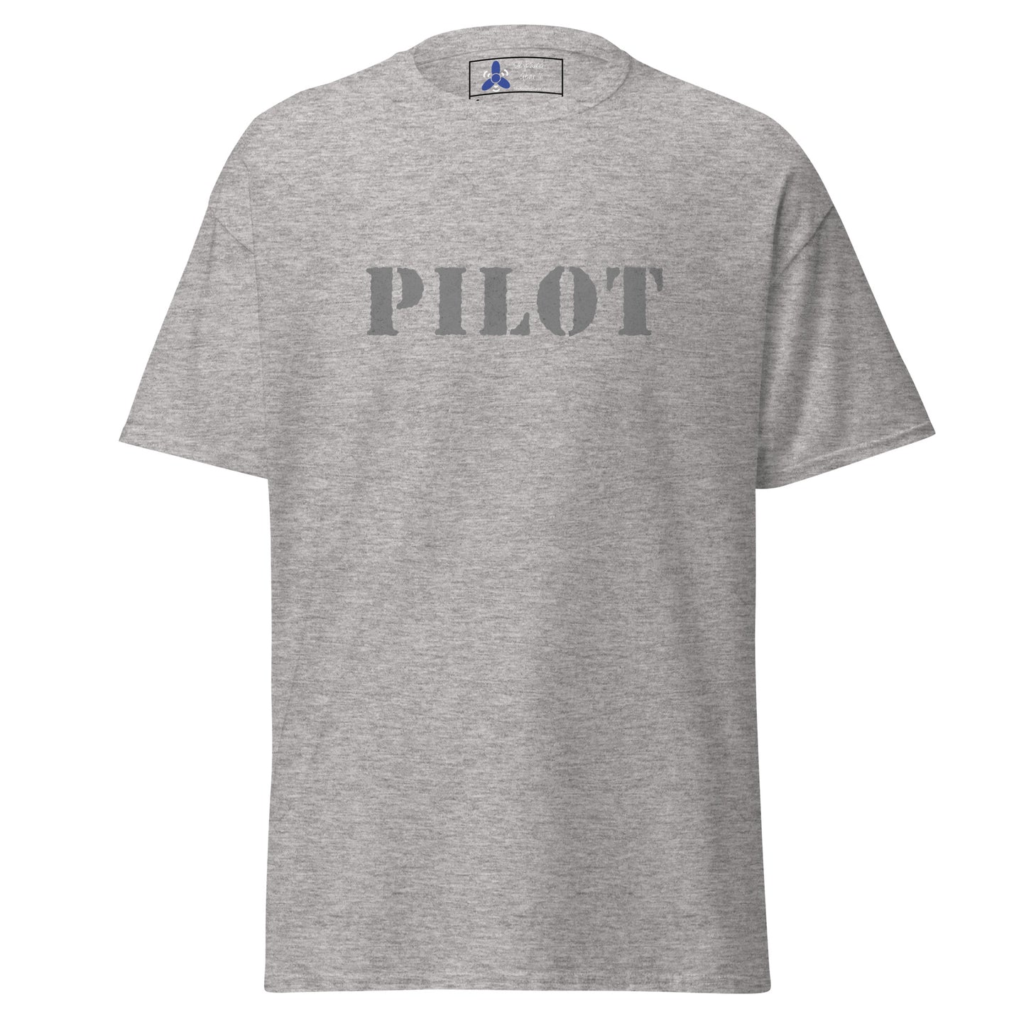 PILOT Distressed Gray Logo T-Shirt