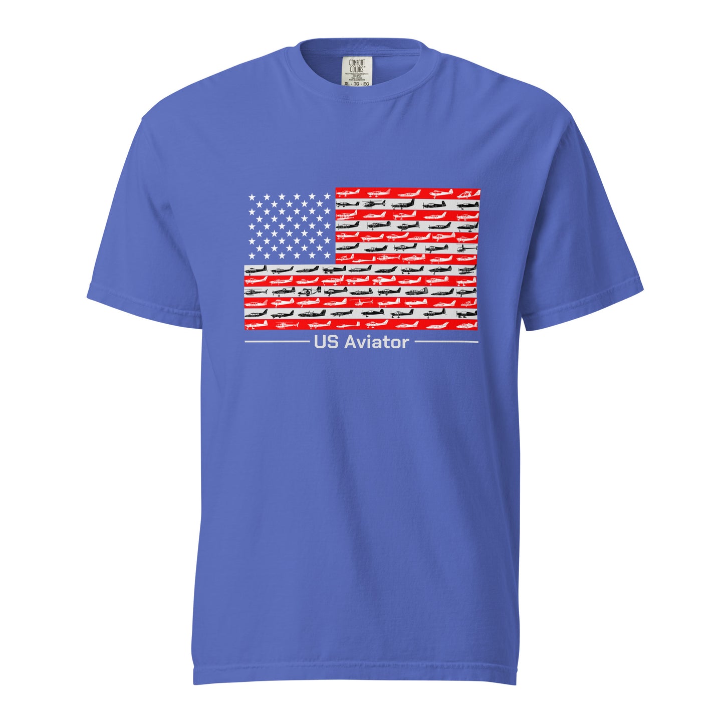 Custom General Aviation American Flag Unisex T-Shirt