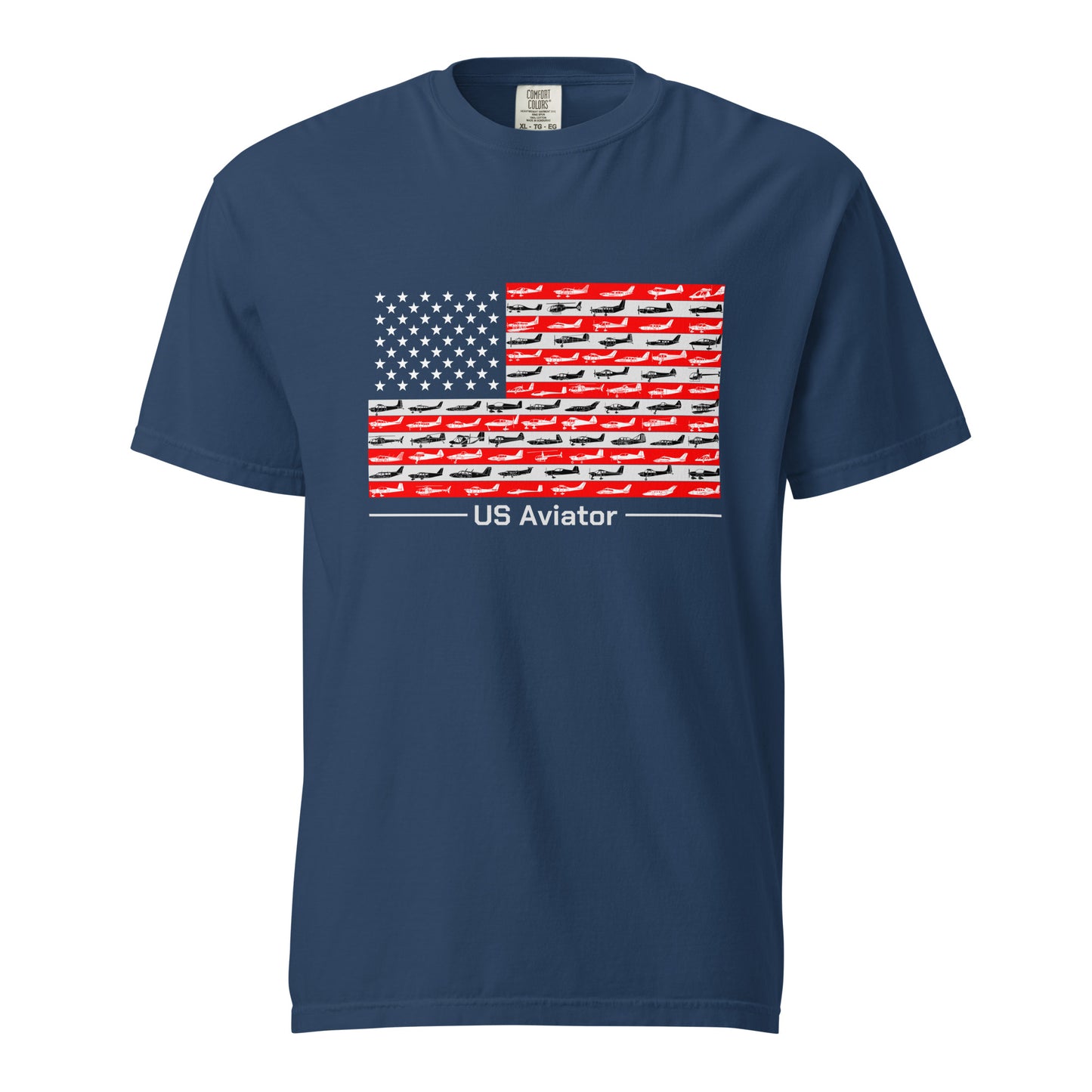 Custom General Aviation American Flag Unisex T-Shirt