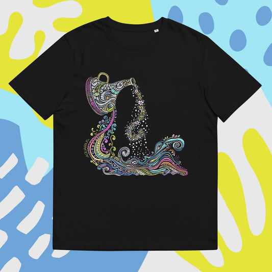 Aquarius Psychedelic Zodiac Sign T-Shirt | Exclusive Design