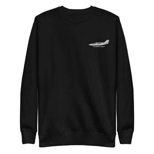 Cessna 421 Embroidered Logo Sweatshirt