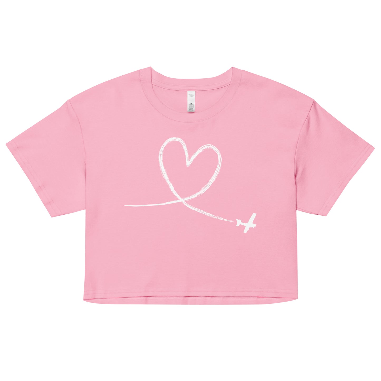 Women's Skywriting Heart Crop Top