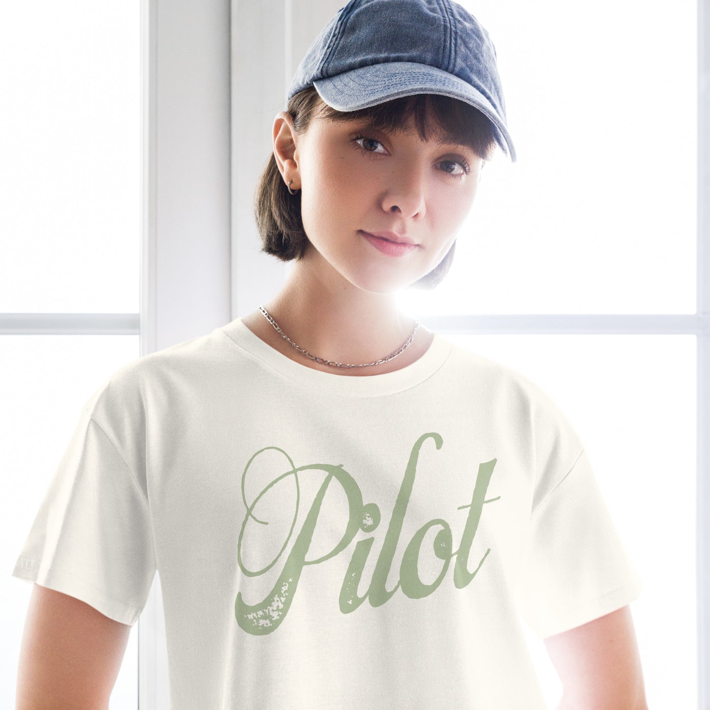 Women's Script Pilot Crop Top