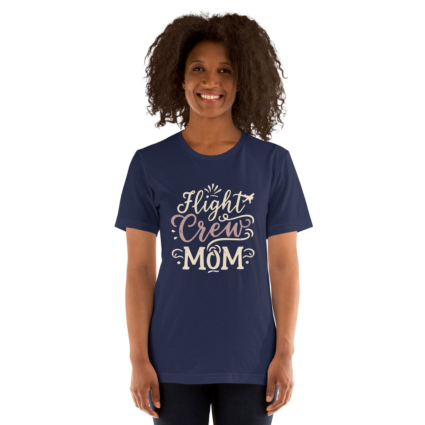 Show your Flight Crew Mom pride with this quality 100% cotton tee