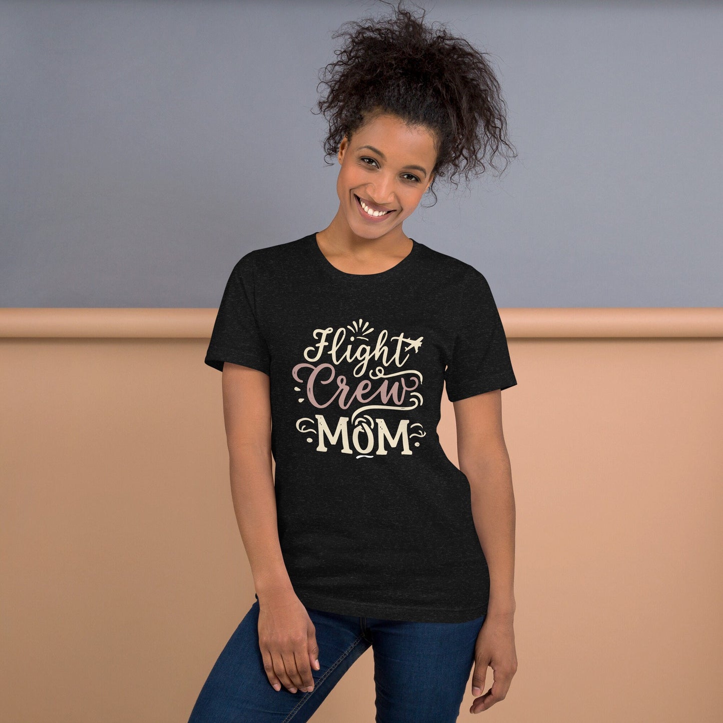 Show your Flight Crew Mom pride with this quality 100% cotton tee