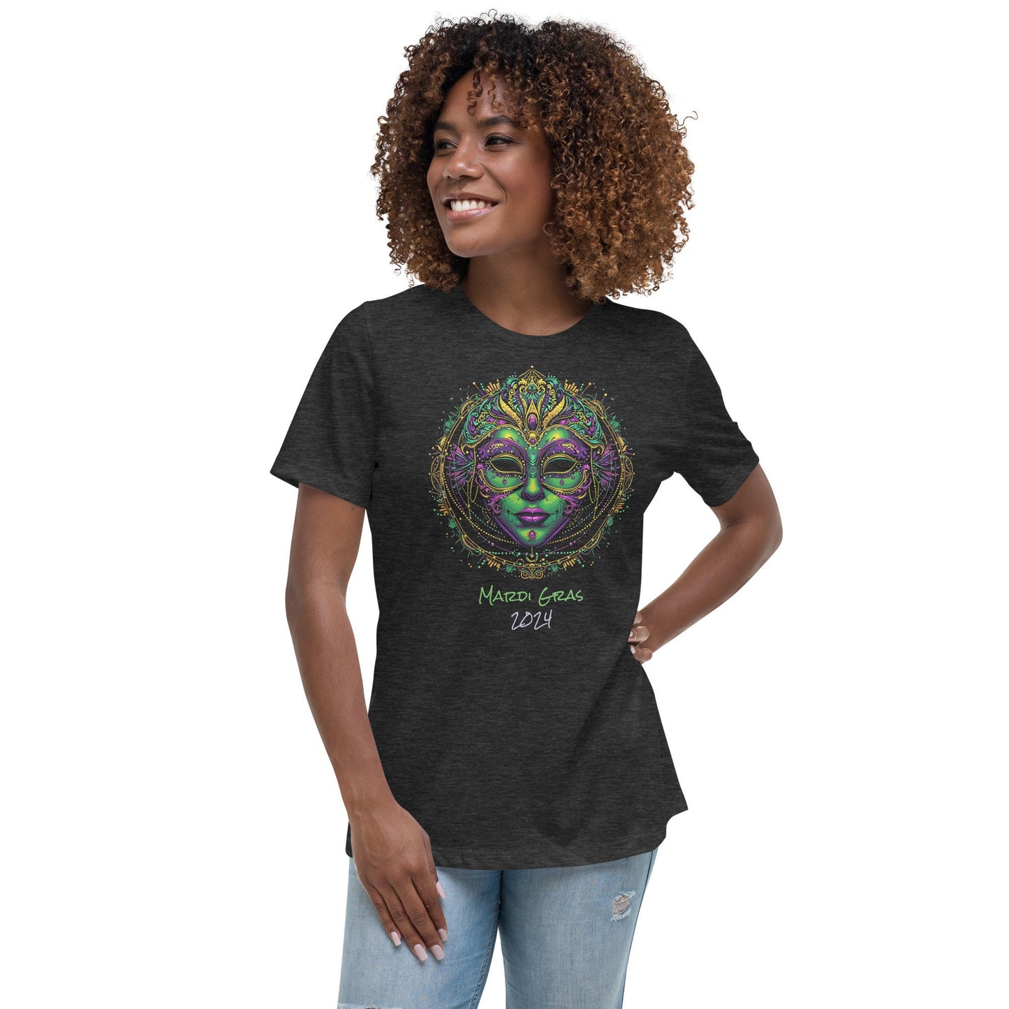 Womens Mardi Gras T-shirt | Laissez les Bons Temps Rouler Tee