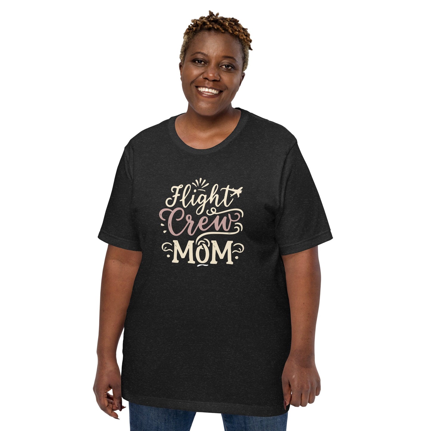 Show your Flight Crew Mom pride with this quality 100% cotton tee