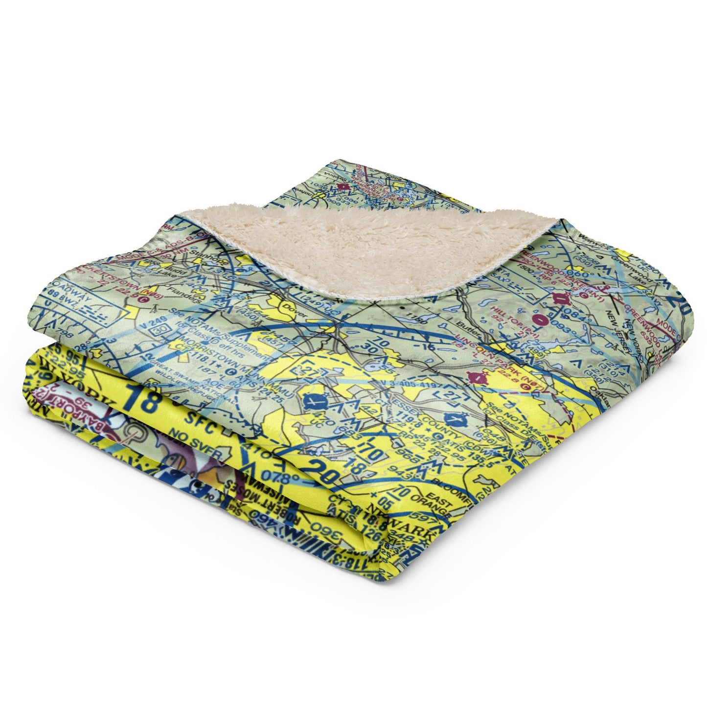 New York FAA VFR Sectional Sherpa Blanket featuring the NYC Class B Airspace