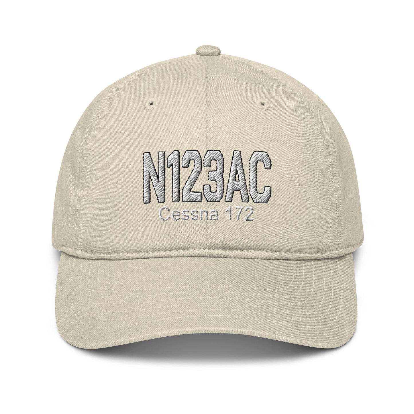 Custom Embroidered Aircraft Tail Number Aviator Hat