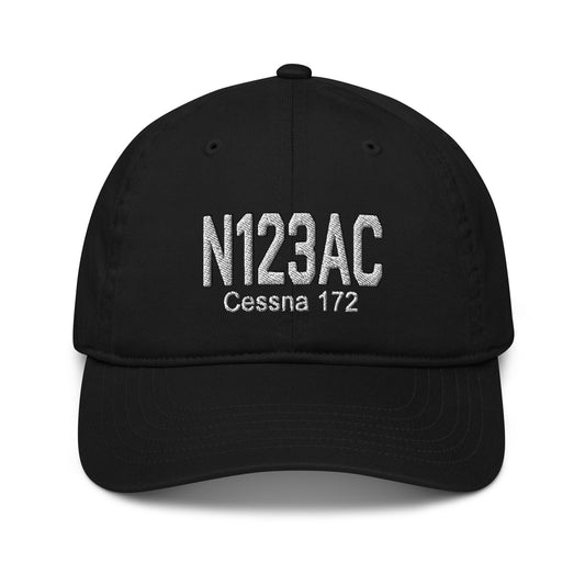 Custom Embroidered Aircraft Tail Number Aviator Hat