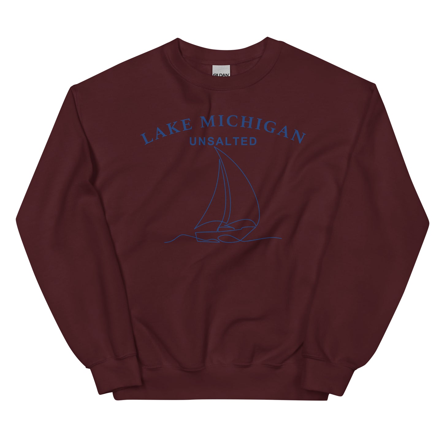 Comfortable Lake Michigan Unsalted Crewneck Unisex Sweatshirt