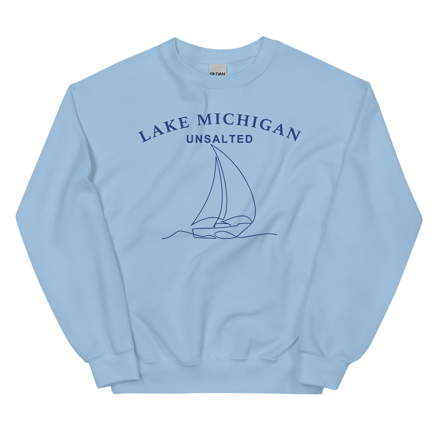 Comfortable Lake Michigan Unsalted Crewneck Unisex Sweatshirt