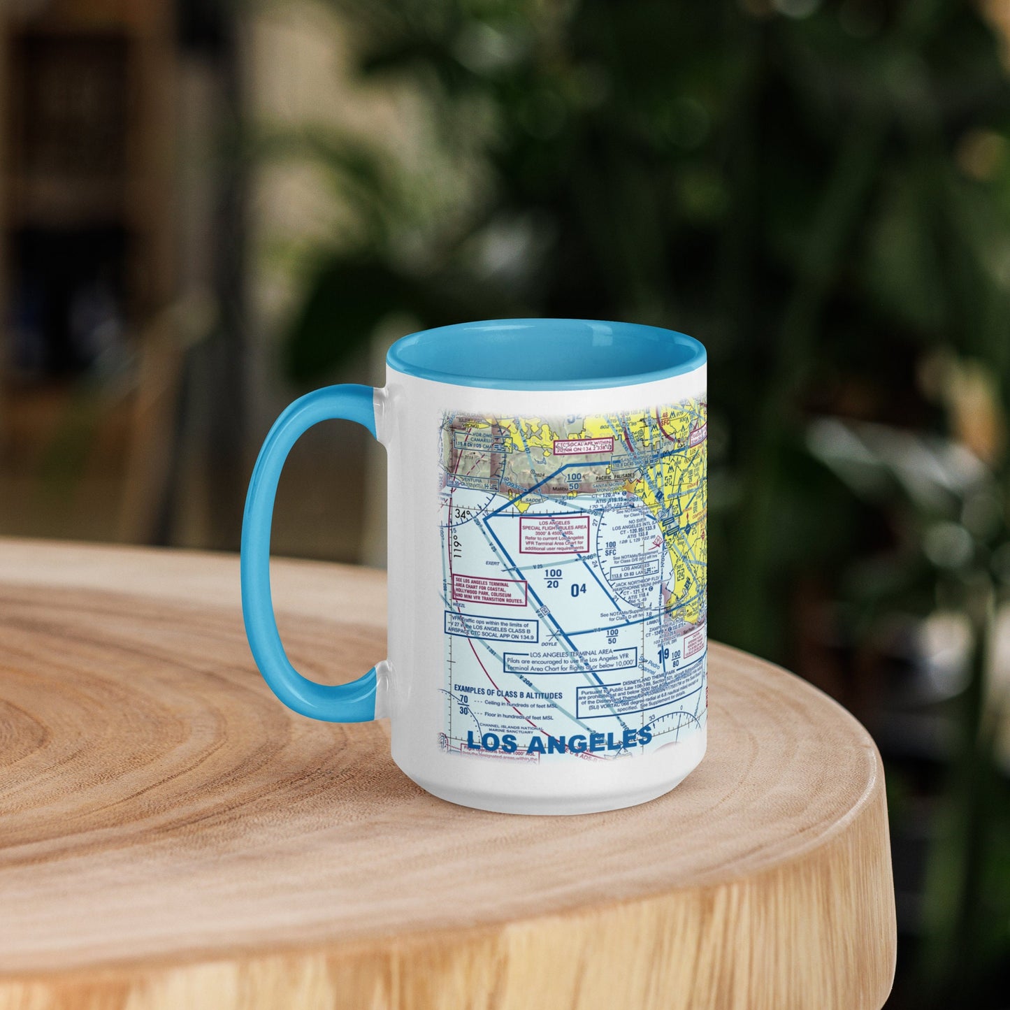 Large 15oz Aviation VFR Sectional Mug | Feature Any US or Canadian Airport