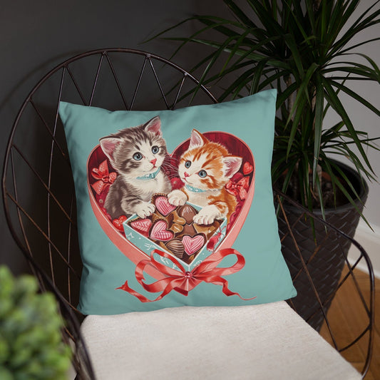 Vintage Kittens Accent Pillow